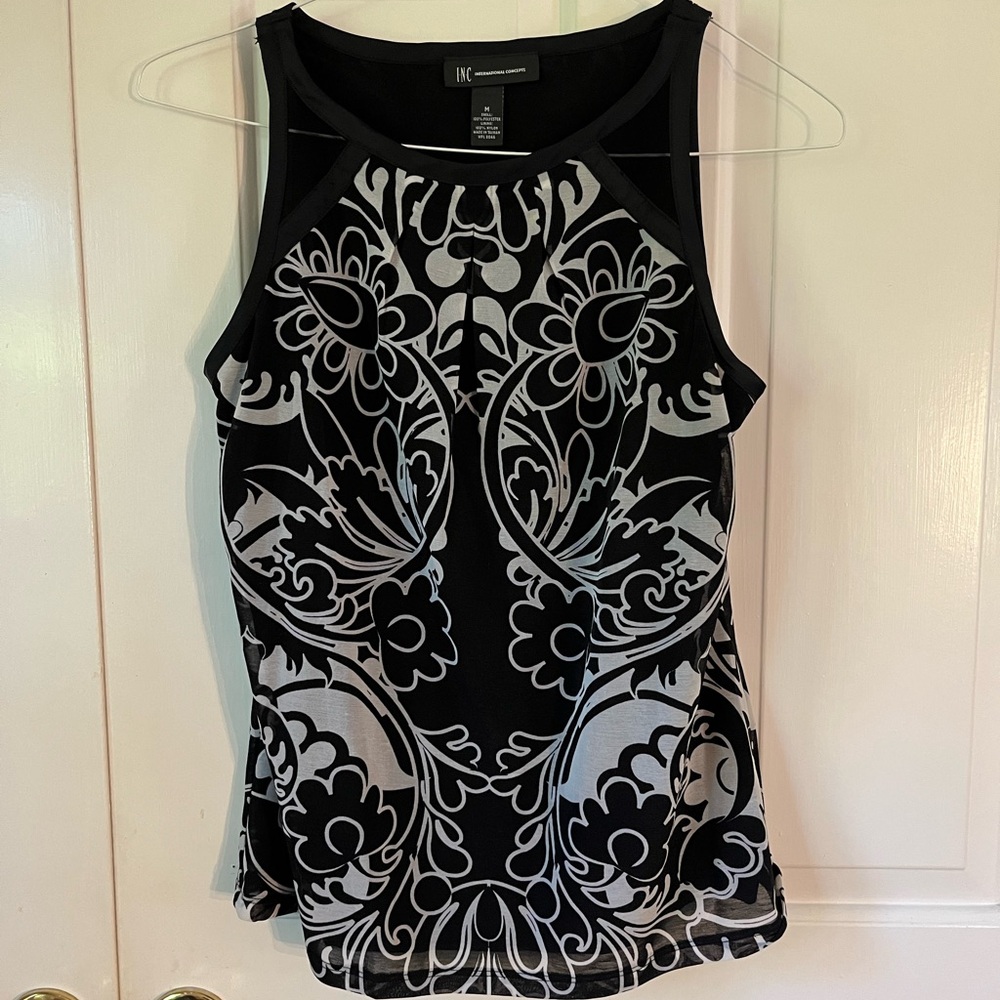 INC International Concepts Zebra Print Top